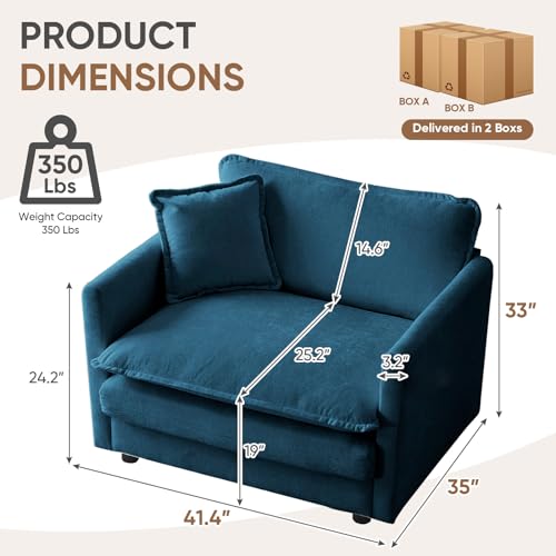 Oversized Cloud Couch with 25.52