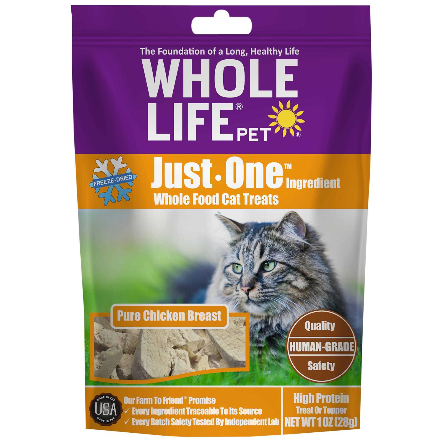Whole Life Pet Just One Ingredient Freeze-Dried Chicken Cat Treats - Pet Supplies online store