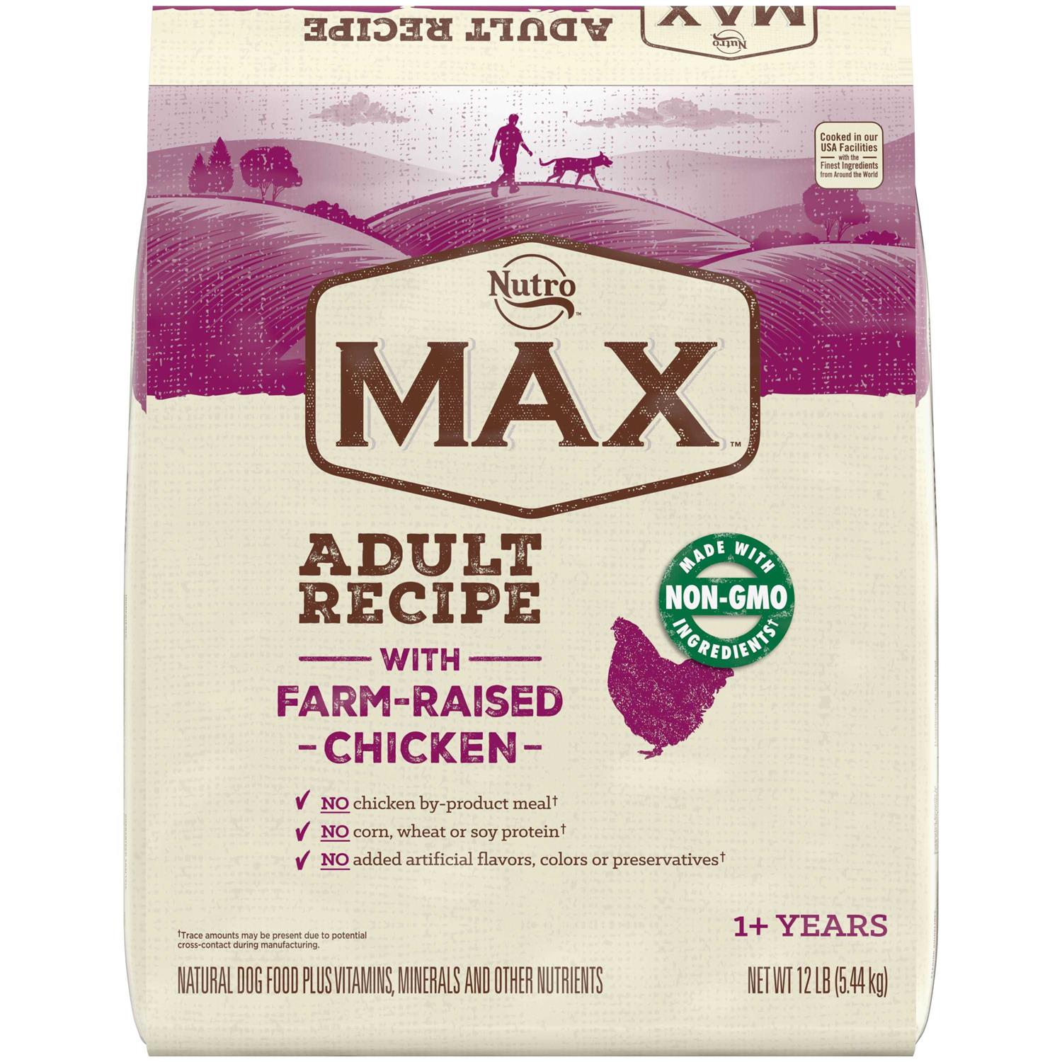 Nutro Max Adult Recipe Dry Dog Food with Farm-Raised Chicken - Pet Supplies online store