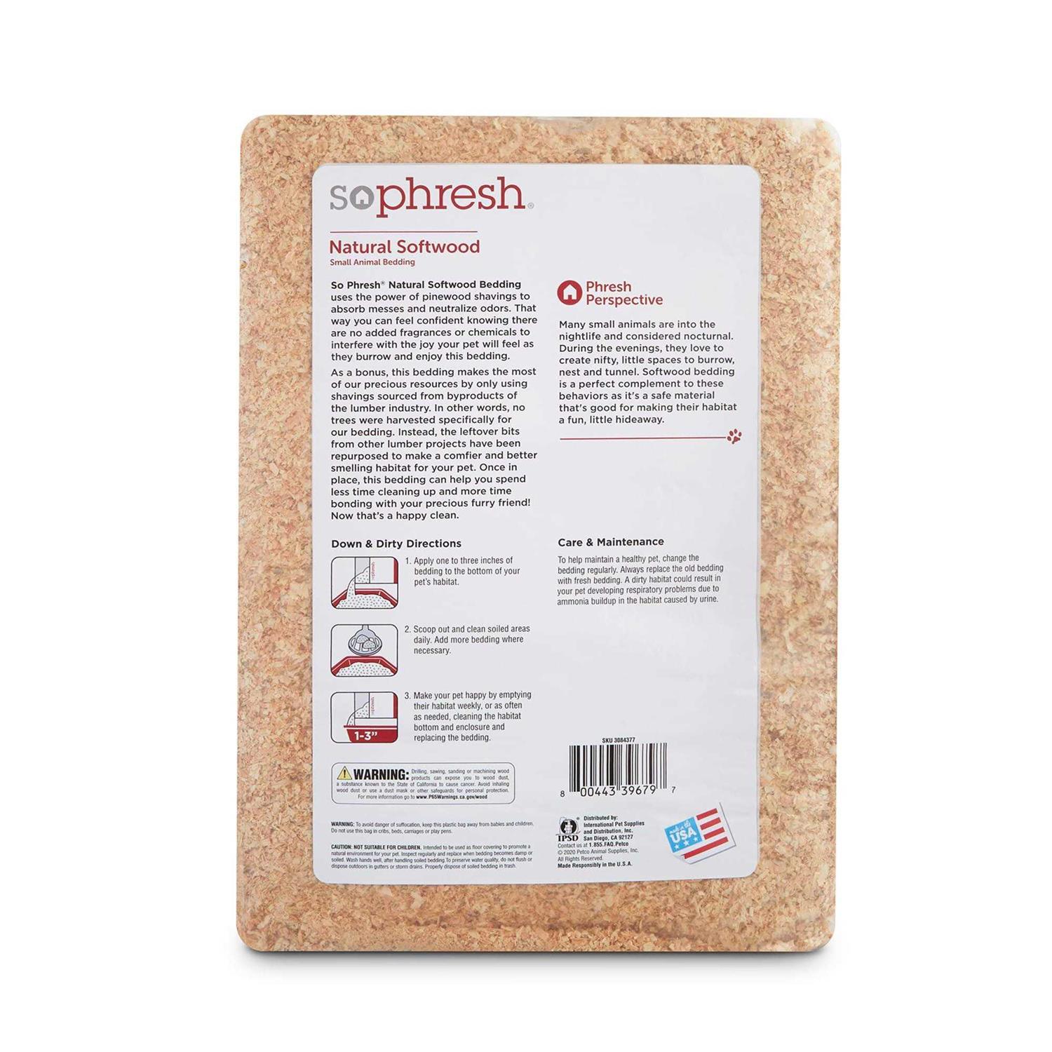 So Phresh Natural Softwood Small Animal Bedding - Pet Supplies online store