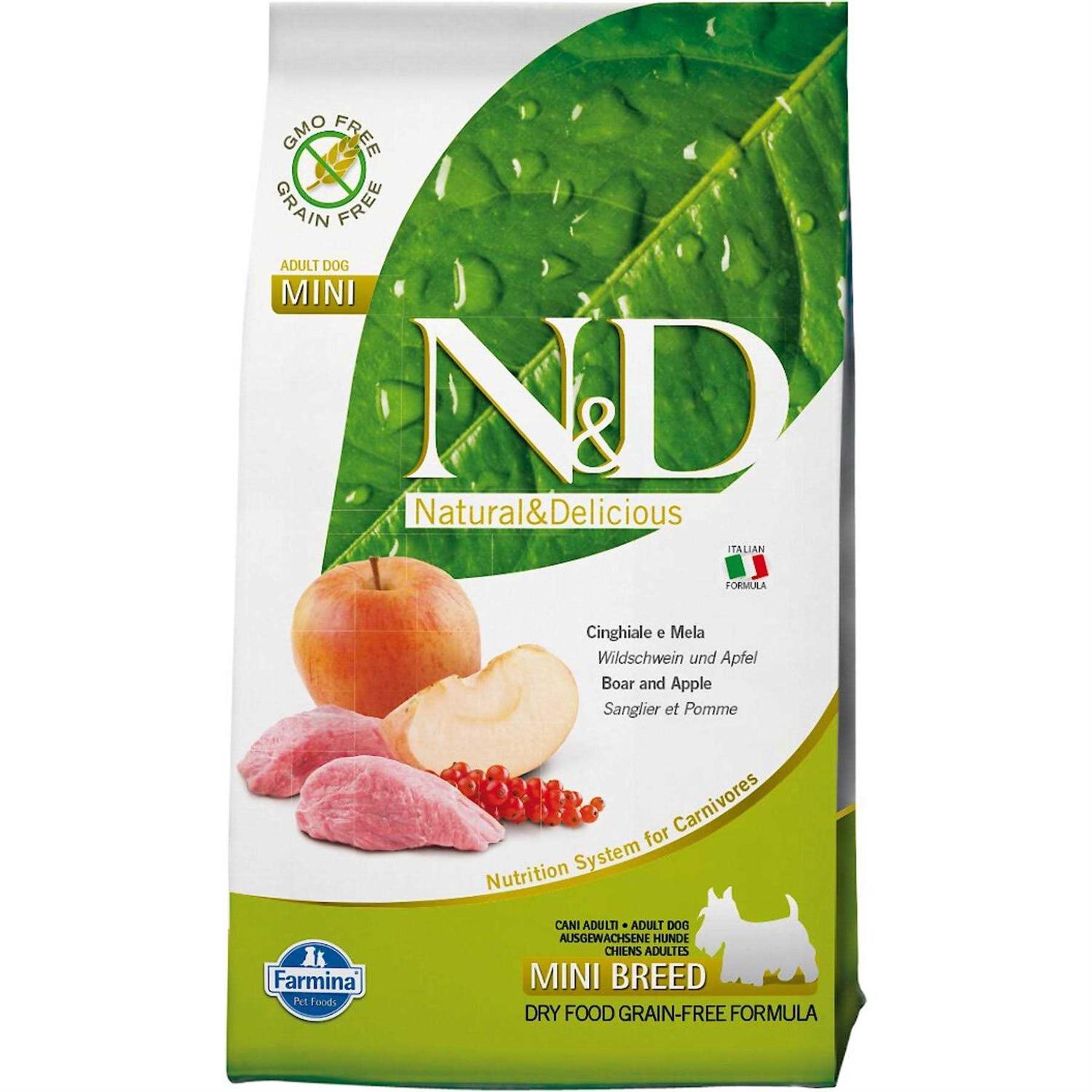 Farmina N&D Free Dog Dry Food Boar & Apple Adult Mini - Pet Supplies online store