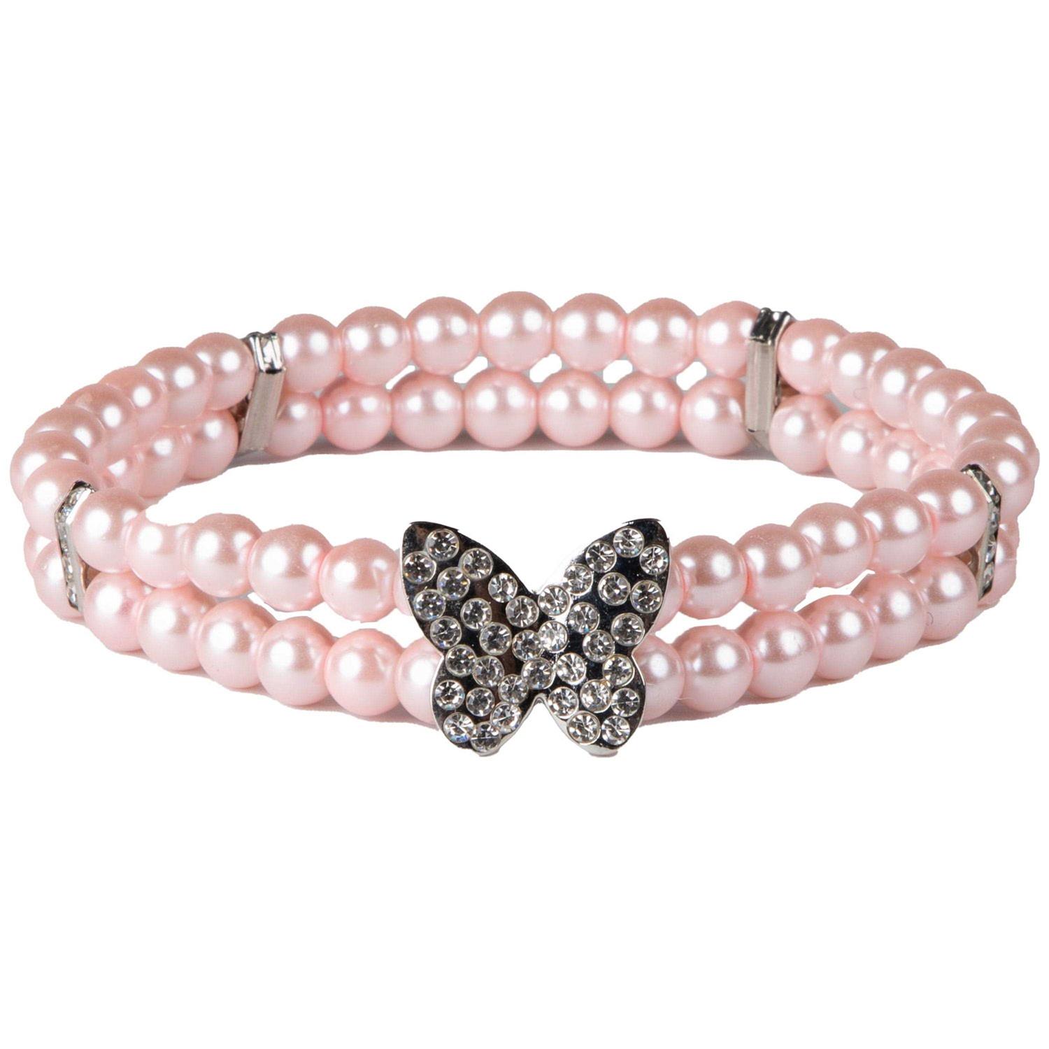 Doggy Parton Pink Sparkling Butterfly Neck Piece - Pet Supplies online store