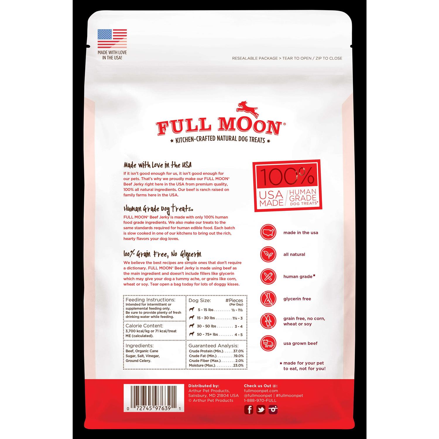 Full Moon Beef Jerky Dog Treats - Pet Supplies online store