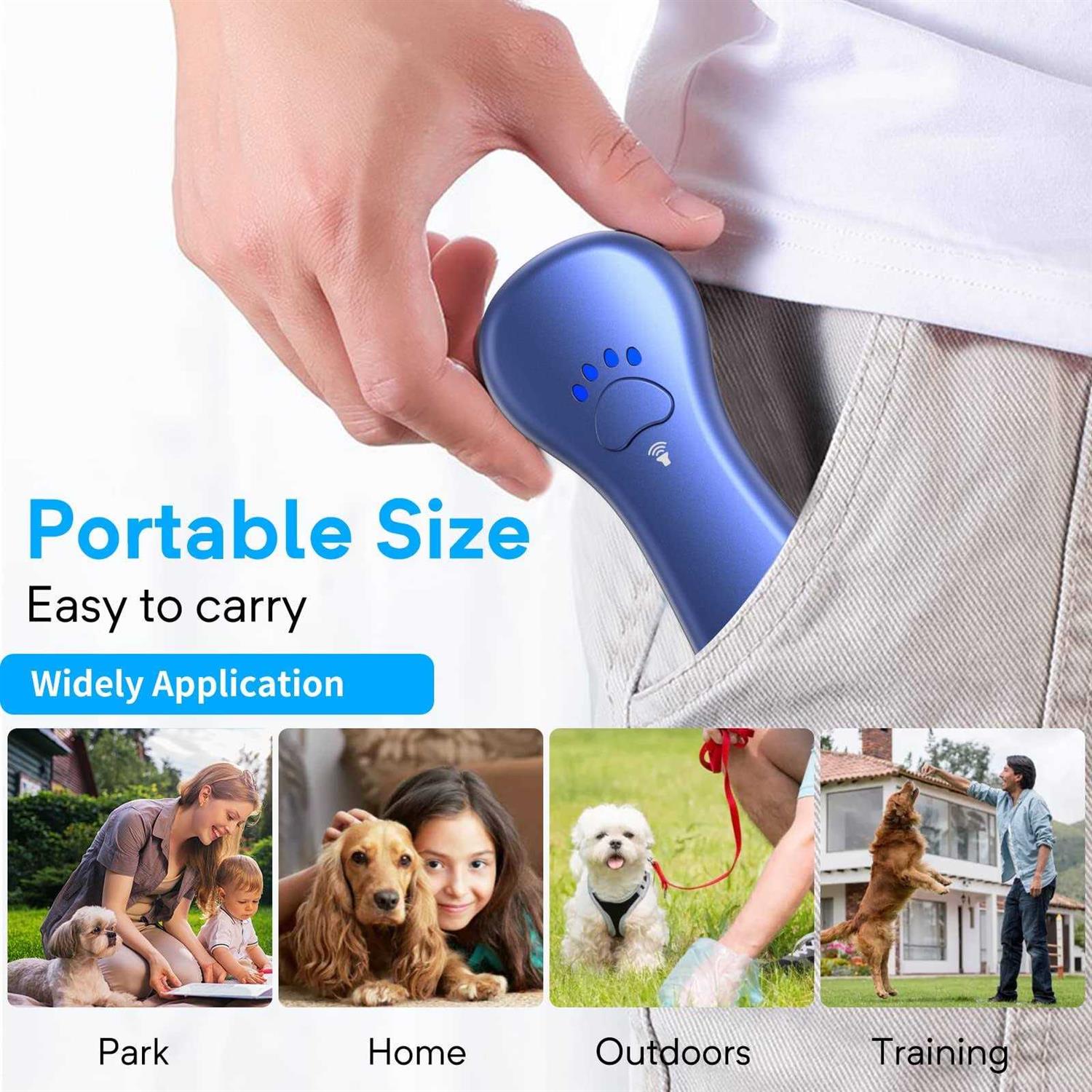 Ahwhg New Anti Barking Device Dog Barking Control Devices,Rechargeable Ultrasonic Dog Bark Deterrent up to 16.4 Ft Effective Control Range Safe - Pet Supplies online store