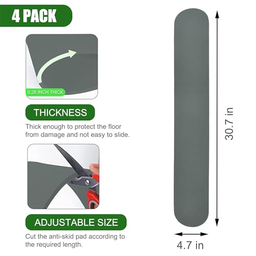 4 Pack Anti-Slip Furniture Rail Pads,Non Skid Furniture Pads for Recliners, Furniture Grippers, Gripper Pads, Furniture Pads for Hardwood Floors and Carpet,for Recliners,Sofa,couches,Chairs (30.7inch)