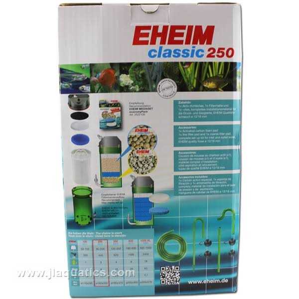 Eheim External Canister Filter Classic 250 - Pet Supplies online store