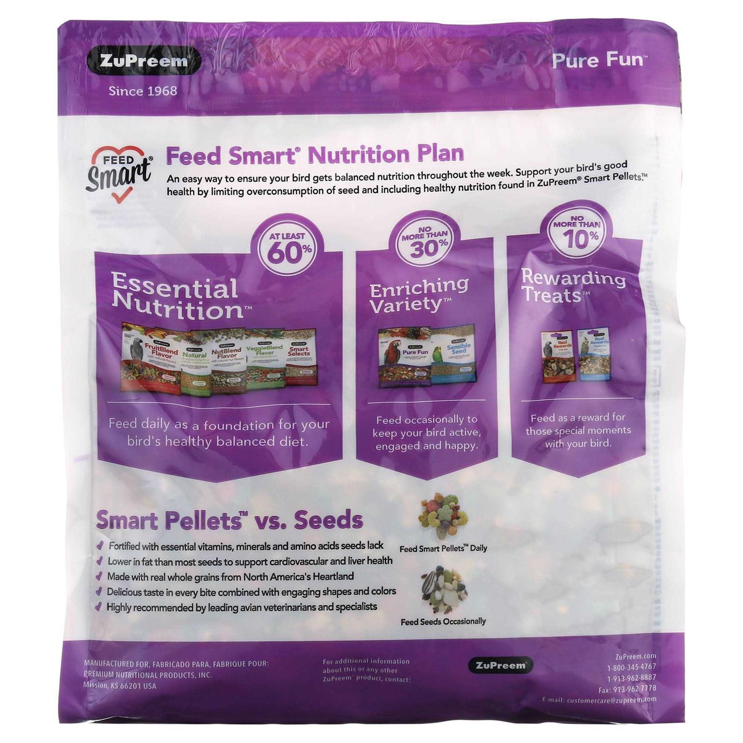 Zupreem Pure Fun Bird Food - Pet Supplies online store