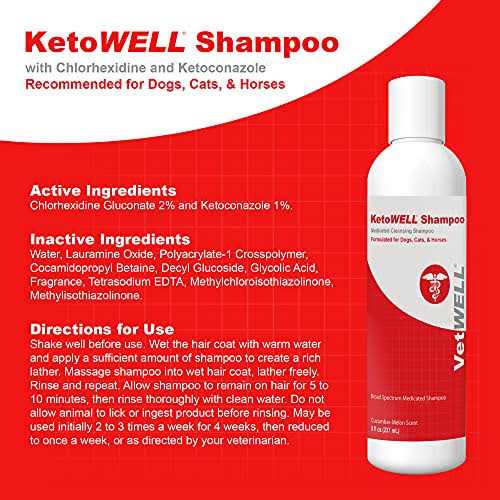 VetWELL KetoWell Antiseptic Dog Cat & Horse Shampoo - Pet Supplies online store