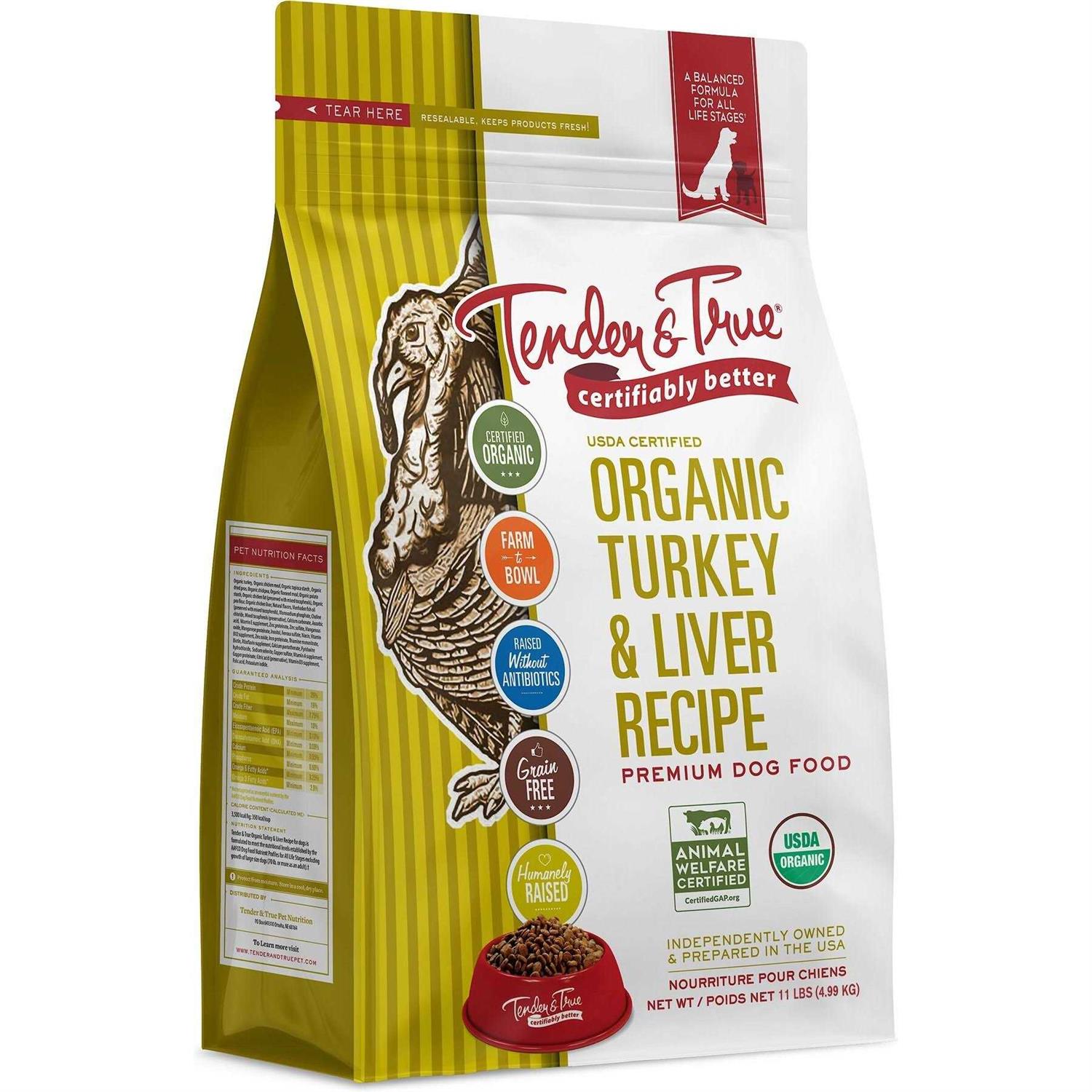 Tender & True Organic Turkey & Liver Recipe Dog Food - Pet Supplies online store
