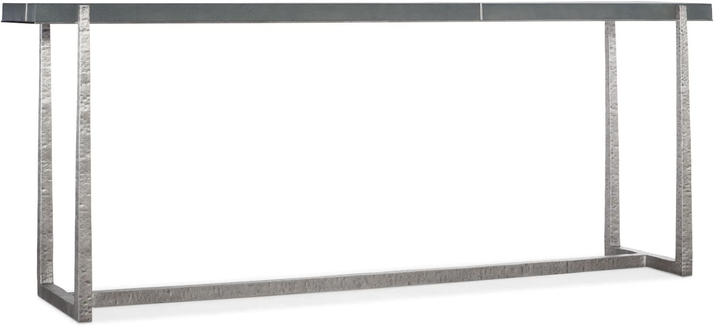 Hooker Furniture Chapman Metal Mixed Media Console Table in Gray