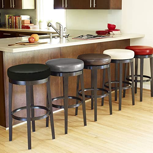 Bar Stool Replacement Cover Round DIY Staple On Heavy Duty Commercial Vinyl Restaurant Kitchen Office Exam Chair (16 inch Diameter, Beige)