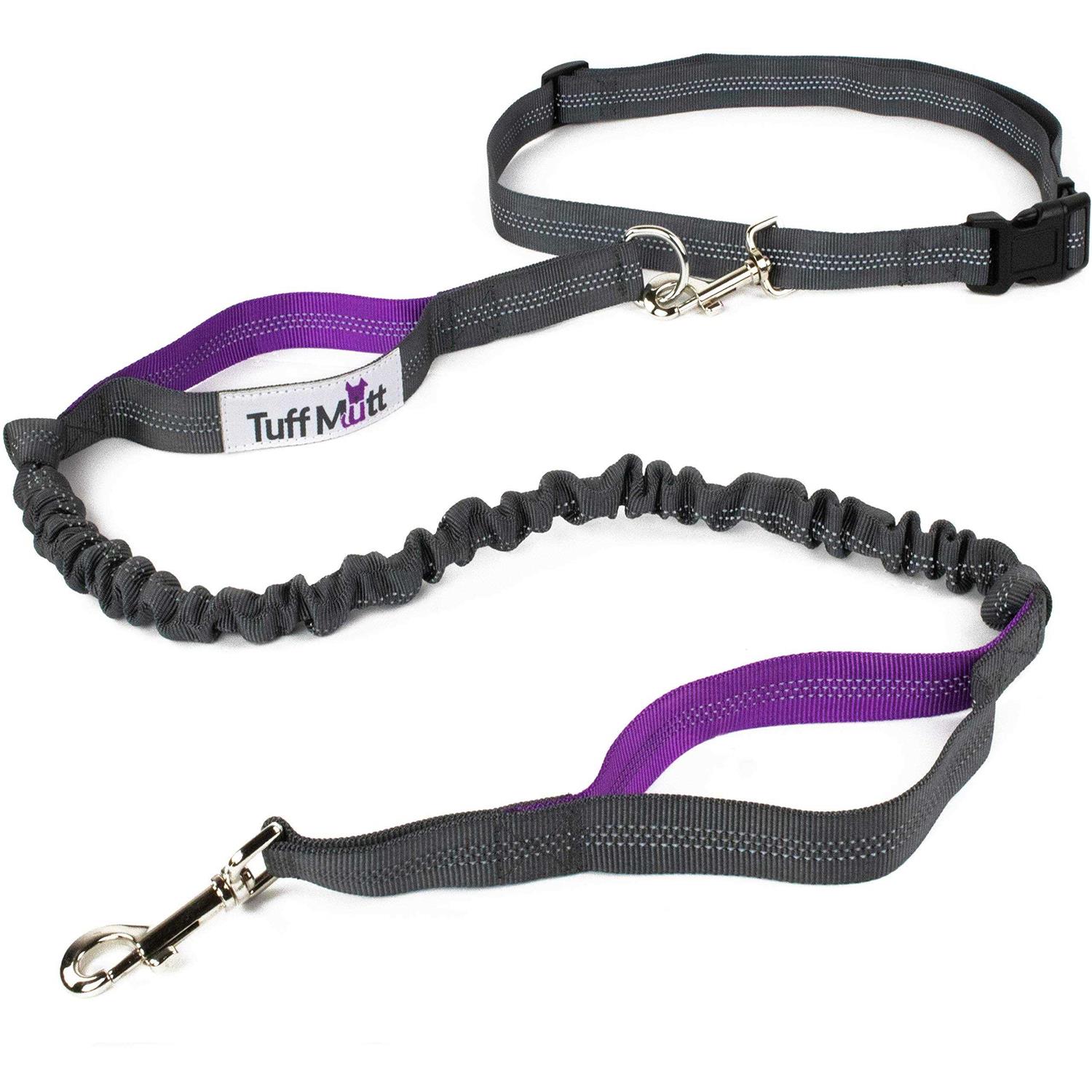 Tuff Mutt Hands Free Dog Leash for Running Walking Hiking Durable Dual-Handle Bungee Leash - Pet Supplies online store