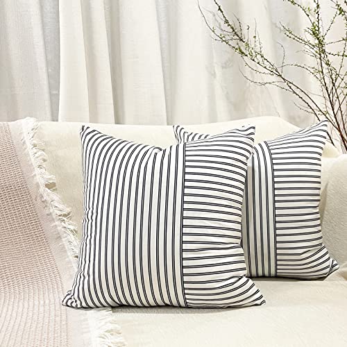 Gray and White Stripe Pillow Covers 12