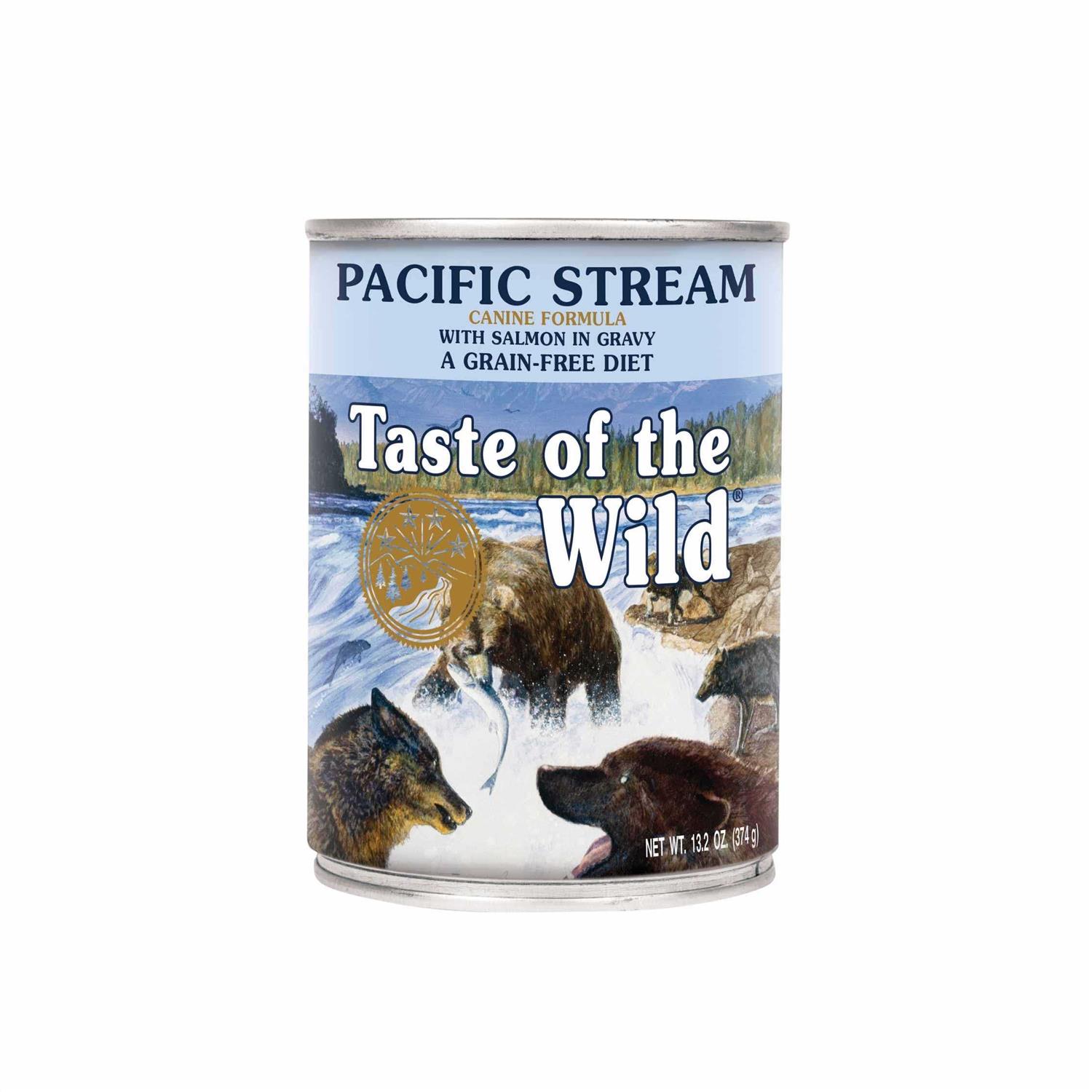 Taste of the Wild Pacific Stream Canned Dog Food, 13.2-oz, case of 12 - Pet Supplies online store