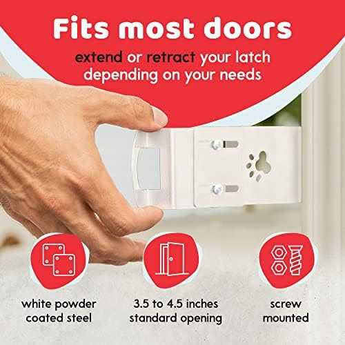 TheDoorLatch 4-in x 86-in White Powder Coat Steel Small Dog/Cat Door for Entry Door DL-WH - Pet Supplies online store