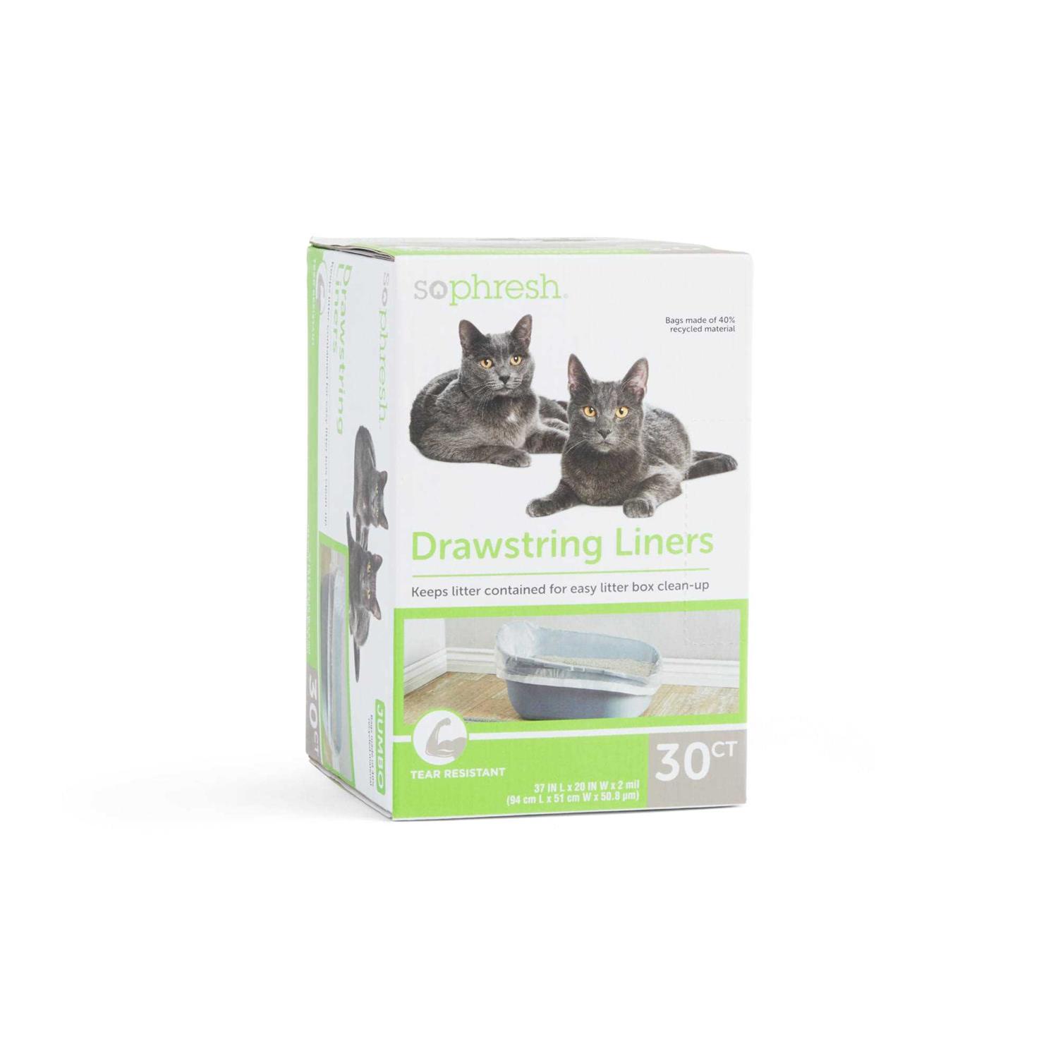 So Phresh Drawstring Cat Litter Box Liners - Pet Supplies online store