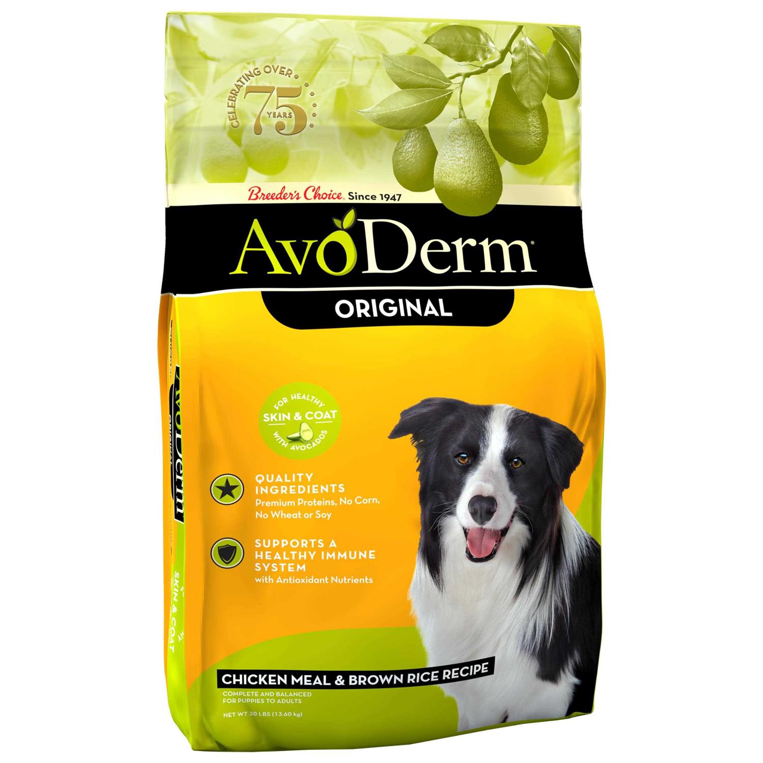 AvoDerm Natural Chicken Meal & Brown Rice Formula Adult Dry Dog Food - Pet Supplies online store