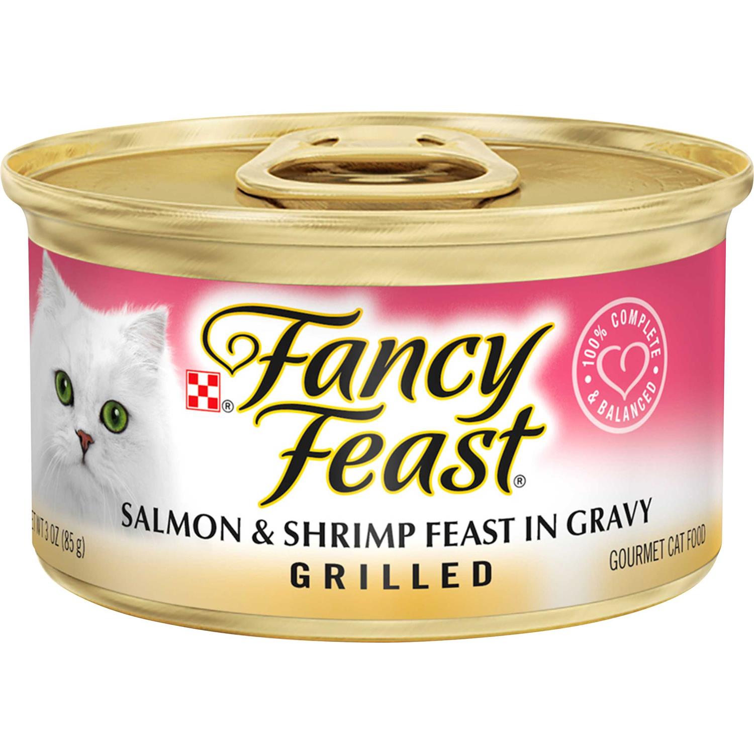 Fancy Feast Grilled Salmon & Shrimp Feast Canned Cat Food, 3-oz, 24 ct - Pet Supplies online store