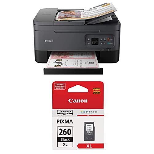 Canon PIXMA TR7020a All-in-One Wireless Color Inkjet Printer PG-260 Black Ink Cartridge, Compatible to TR7020 PG-260 / CL-261 Value Pack
