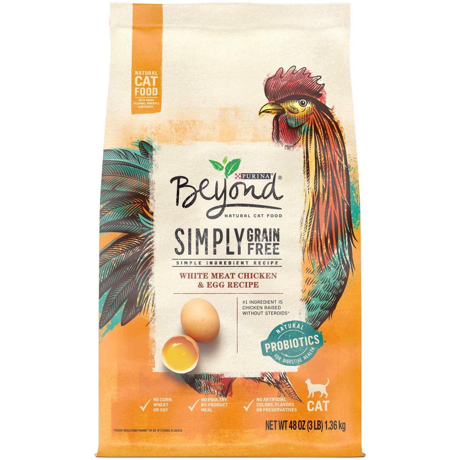 Purina Beyond Grain Free White Meat Chicken & Egg Recipe Natural Dry Cat Food - Pet Supplies online store
