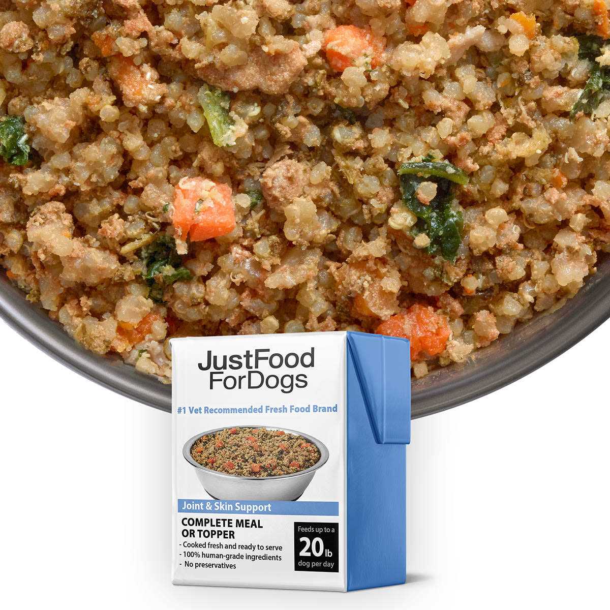 JustFoodForDogs Pantry Fresh Dog Food and Puppy Food Joint & Skin Support - Pet Supplies online store