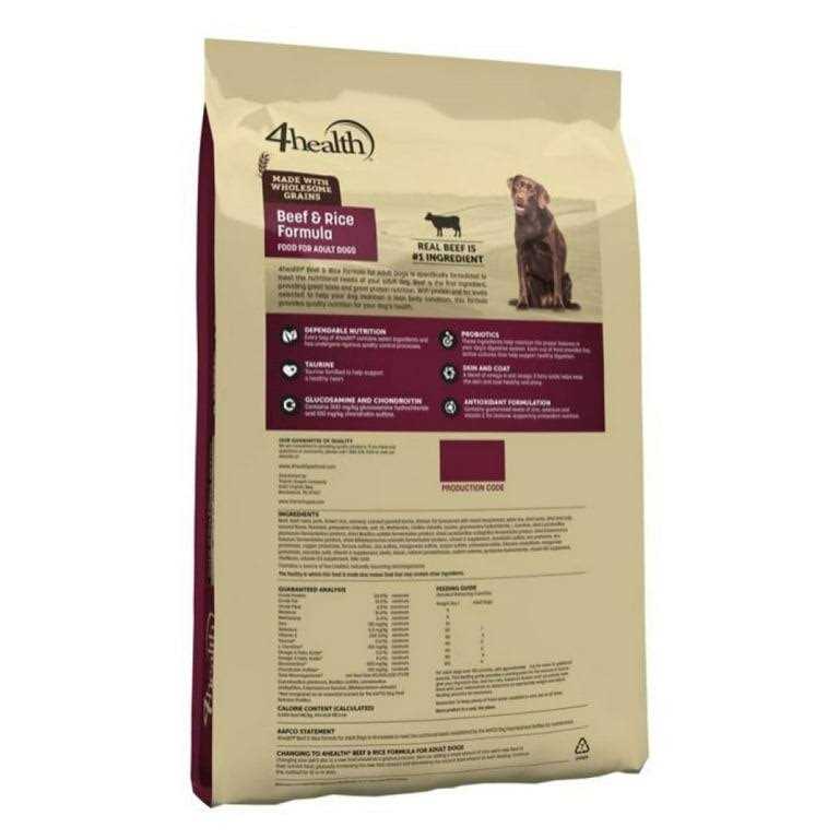 4health Wholesome Grains Adult Beef and Rice Formula Dry Dog Food - Pet Supplies online store