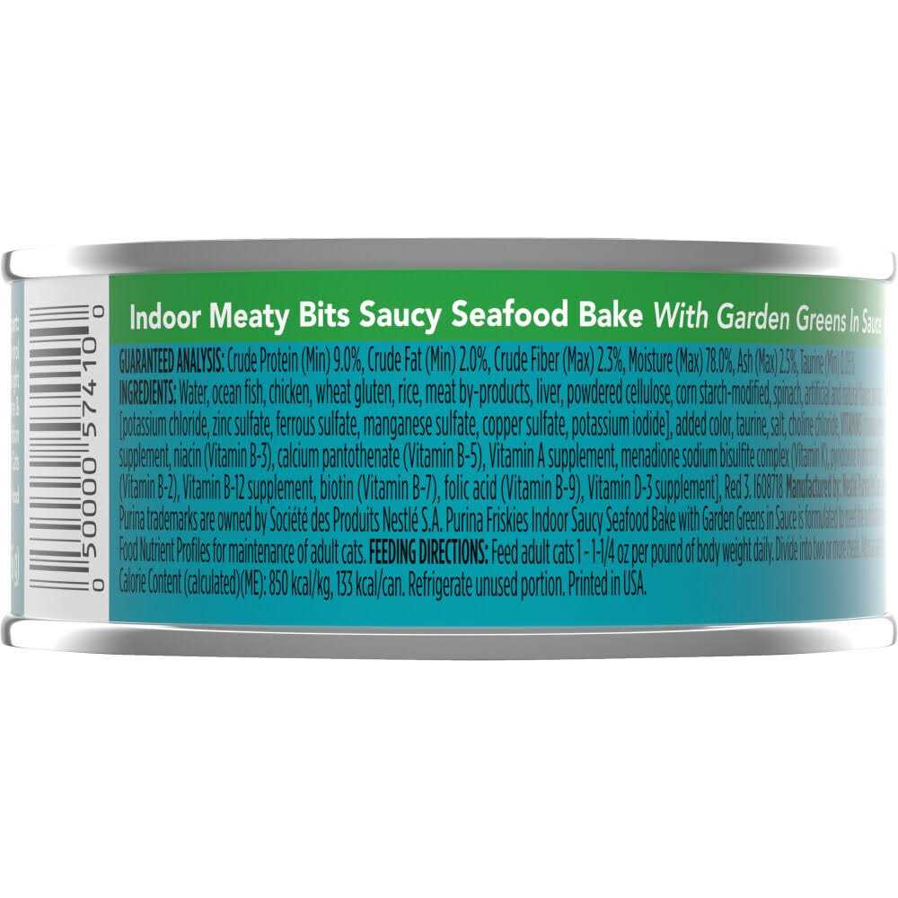 Purina Friskies Indoor Wet Cat Food Saucy Seafood Bake - Pet Supplies online store