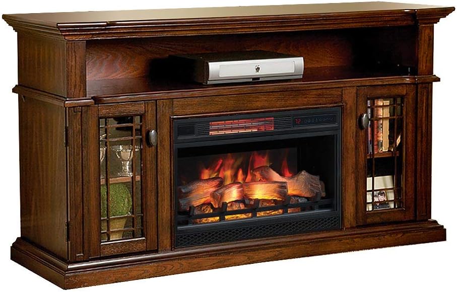 Wallace Infrared Electric Fireplace Entertainment Center in Empire Cherry - 26MM1264-EPC
