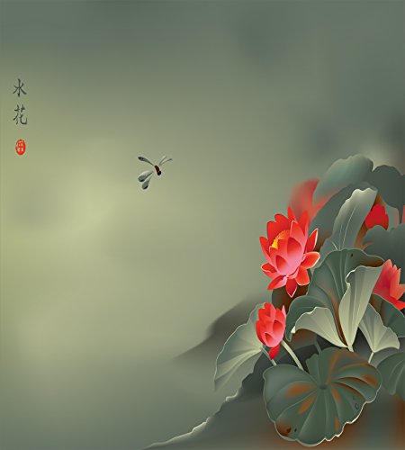 Ambesonne Fox Duvet Cover Set, Woodland Animals in Flower Field Cartoon Sleeping Forest Fauna, Decorative 3 Piece Bedding Set with 2 Pillow Shams, Queen Size, Orange Pale Sage Green