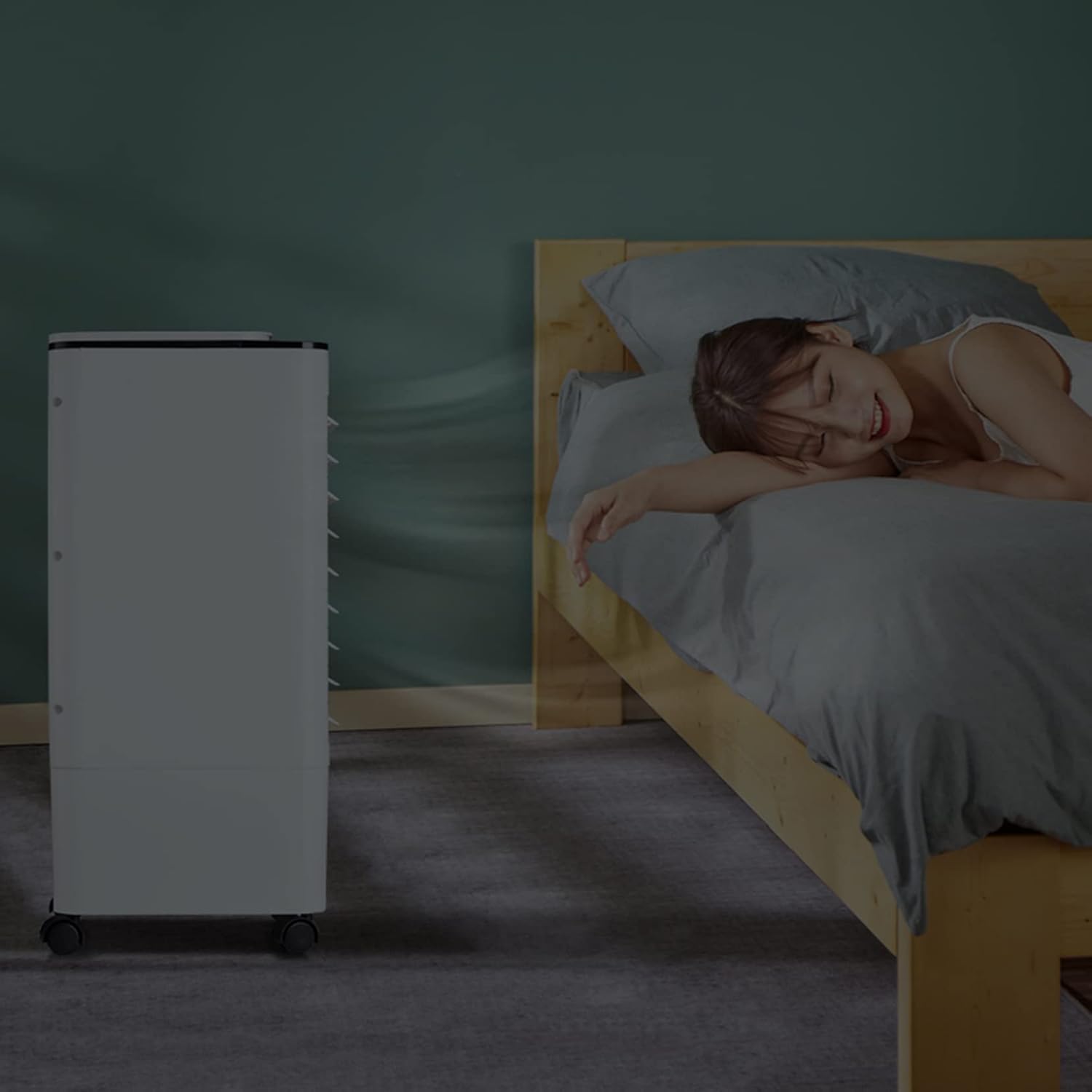 Oscillating Evaporative Cooler -Inch Tower Fan Powerful 60W Portable Fan,3 Cooling Fan Speeds,3 Operational Modes and 12 Hour Timer for Home & Office-Machine A (Machine A)