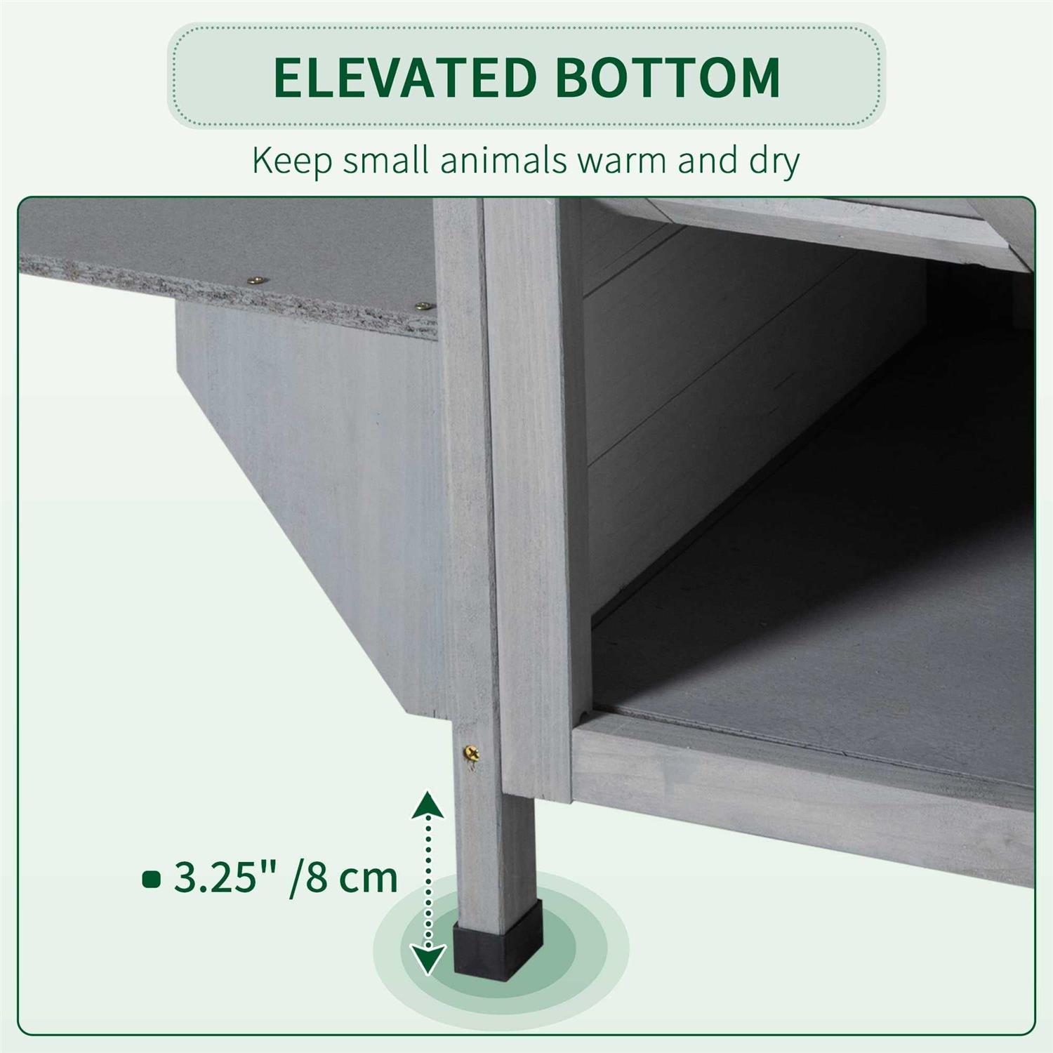 PawHut Wooden 2-Story Outdoor Cat House with Escape Door, Cat Openable Roof Platforms - Pet Supplies online store