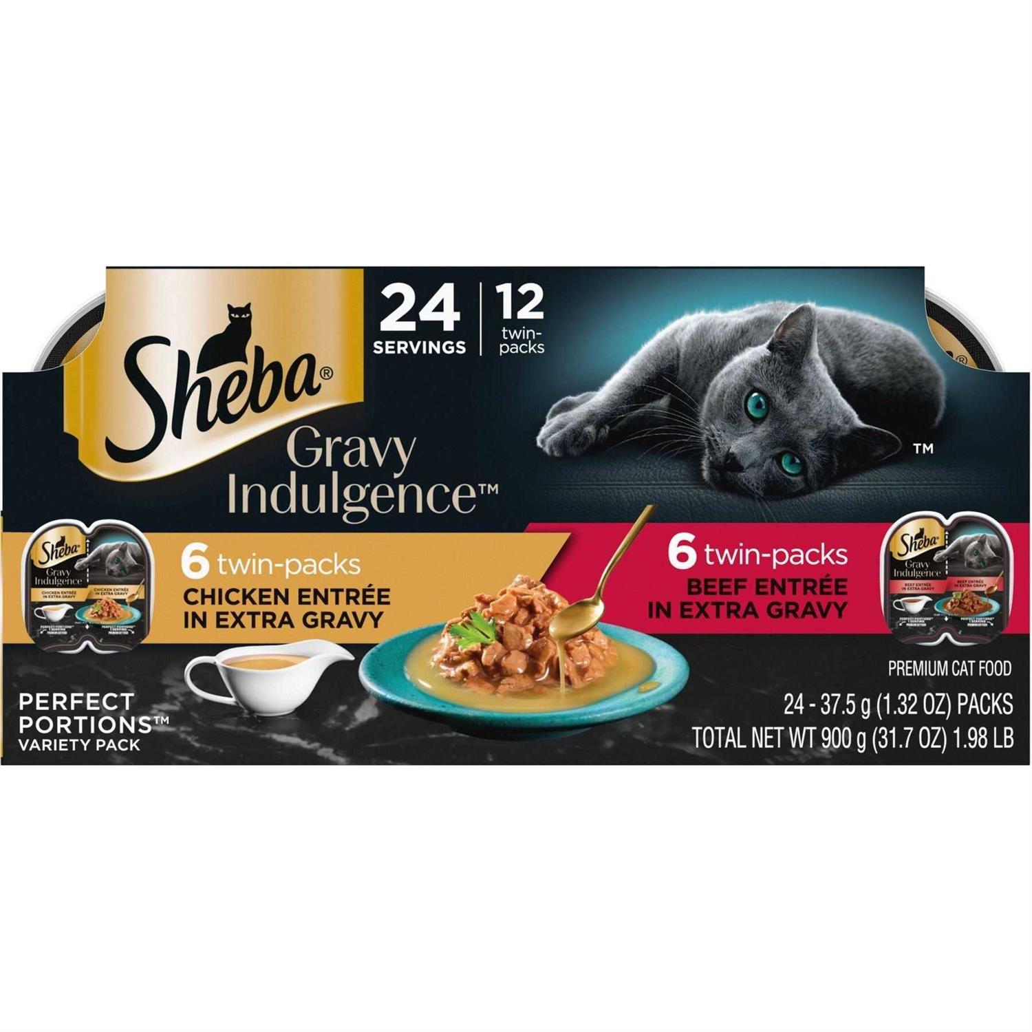 SHEBA PERFECT PORTIONS Gravy INDULGENCE Adult Wet Cat Food - Pet Supplies online store