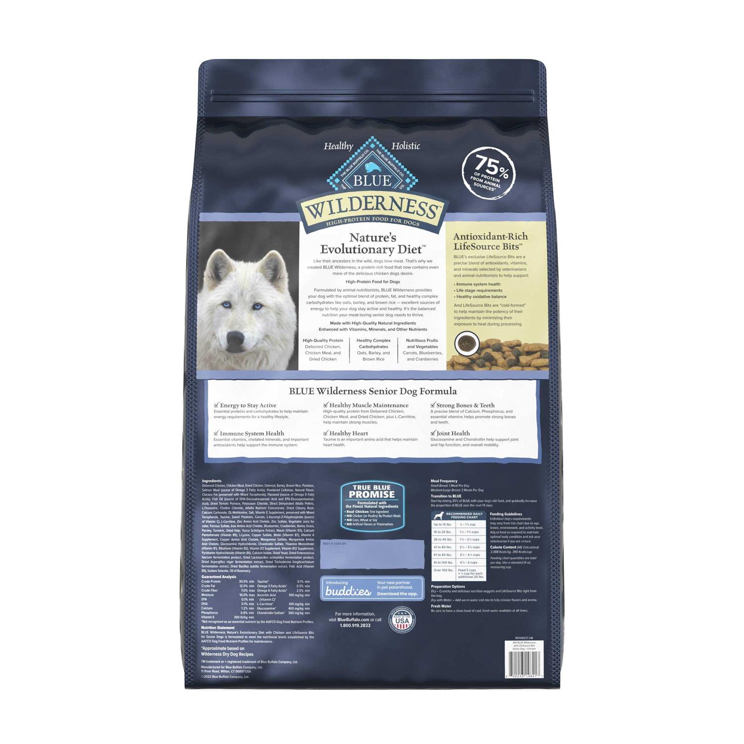 Blue Buffalo Wilderness Chicken Senior Dry Dog Food - Pet Supplies online store