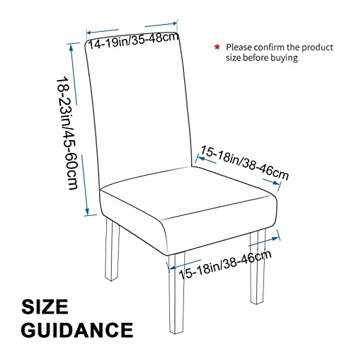 Stretch Printed Chair Covers 2 Piece Removable Washable Dining Chair Covers Modern Seat Protector Non Slip Chair Slipcover for Wedding Event Party -F-6