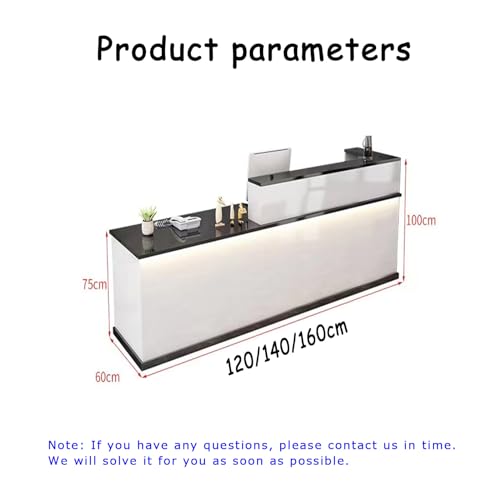 Reception Counter Desk, Front Counter Desk with Lockable Drawer,Retail Counter for Clothing Store,Beauty Salon,Lobby and so on 23.62