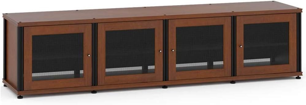 Salamander Synergy 247 Quad-Width AV Cabinet with Aluminum Posts (Dark Cherry)