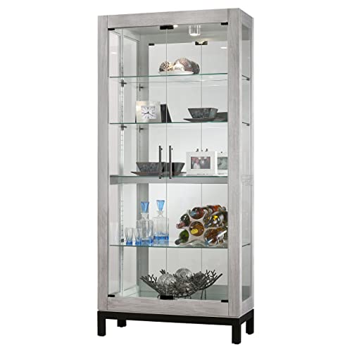 Howard Miller FAMA II Curio Cabinet, Burnished Silver