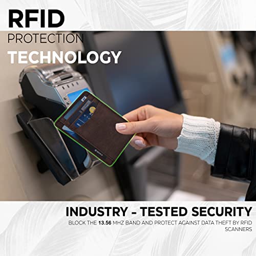 Smart Wallets for Men RFID Blocking Minimalist Front Pocket Real Leather Wallet