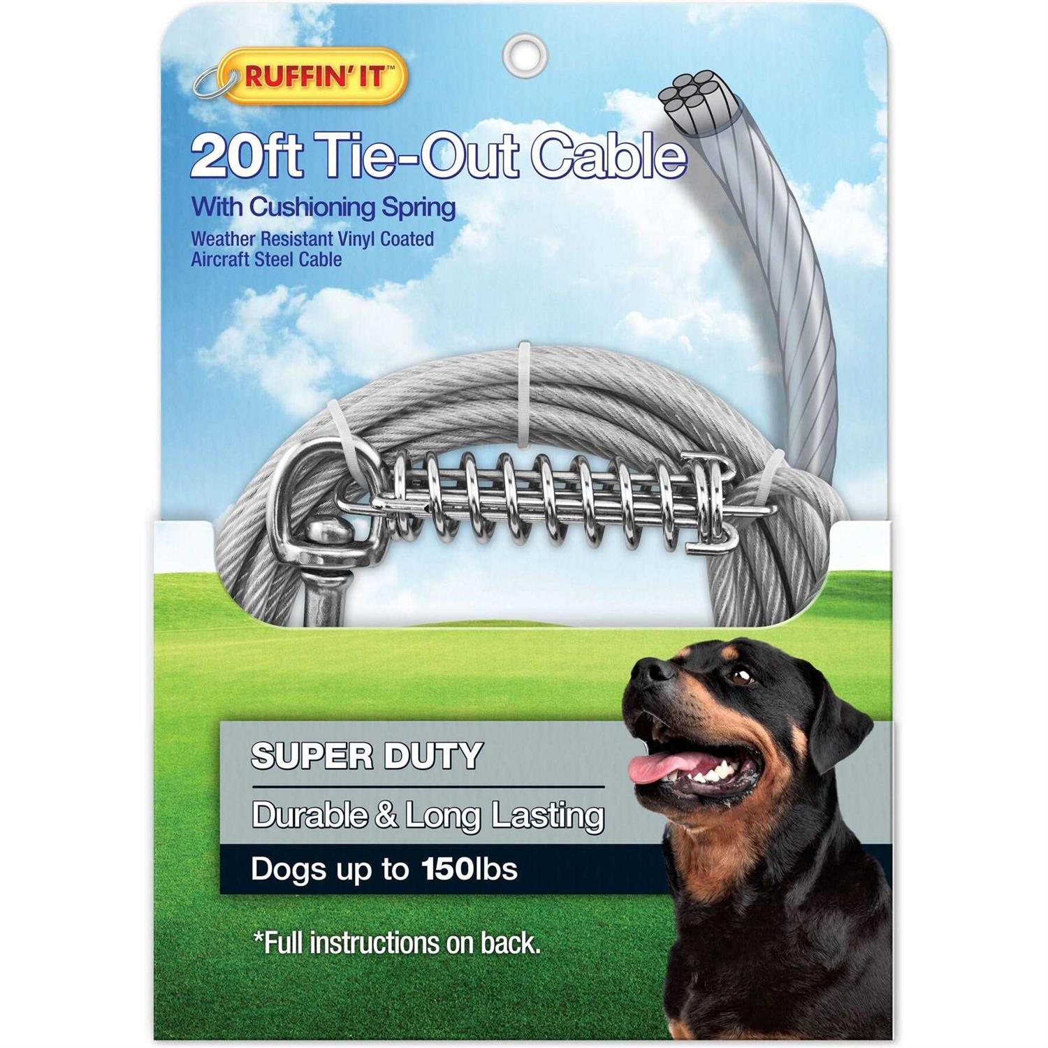 Westminster Pet 29620 Ruffin' It Super-Duty Extra Large Dog Tie-Out Cable - Pet Supplies online store