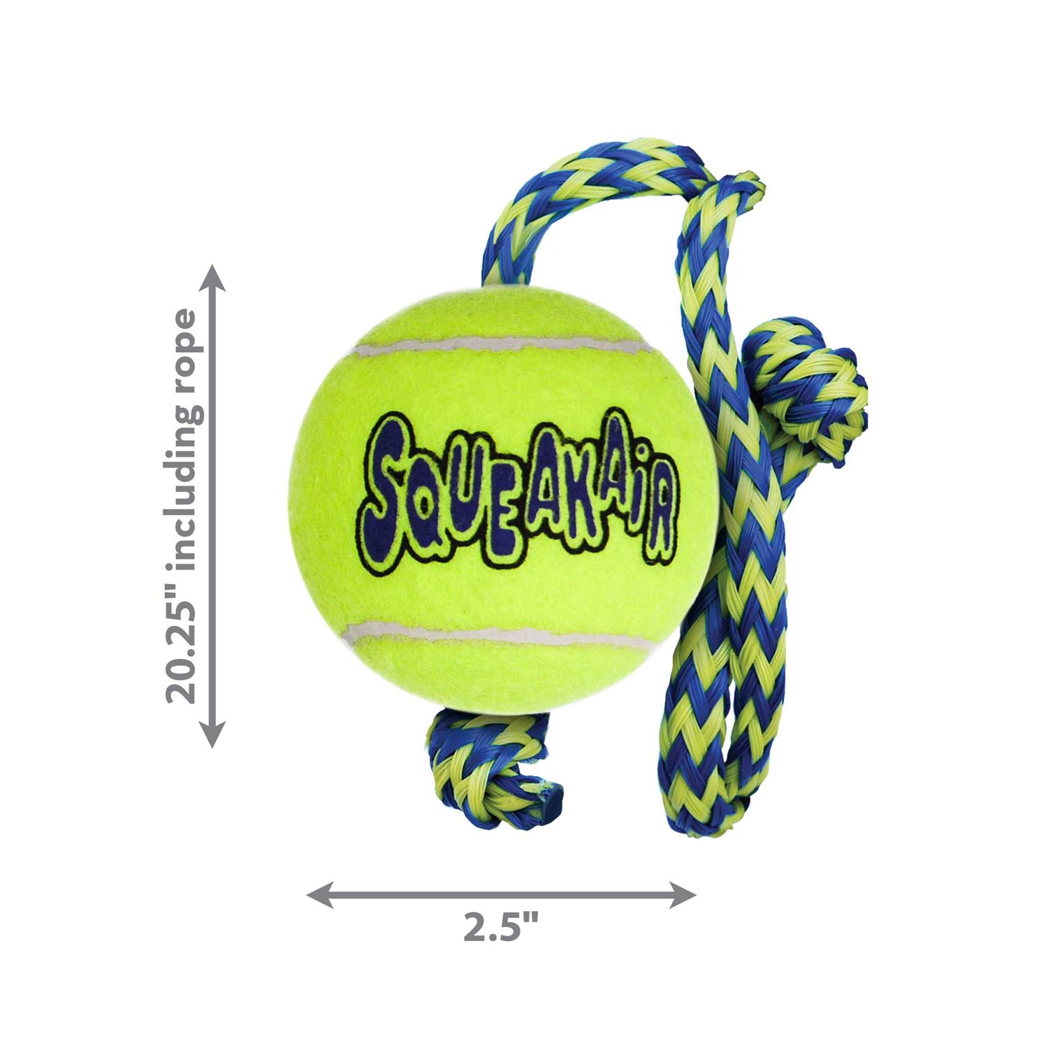 KONG SqueakAir Ball with Rope - Pet Supplies online store