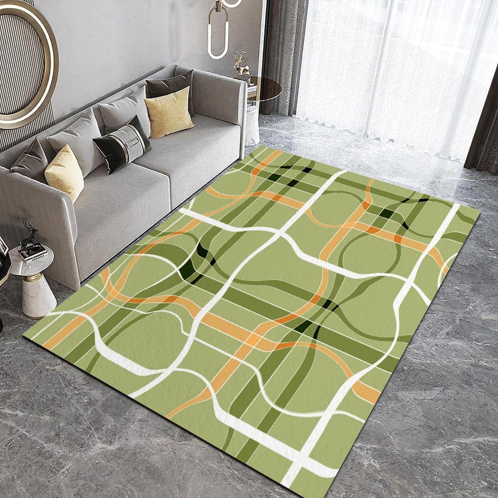 Green 3D Effect Area Rug for Living Room,Optical Illusion Geometric Non Slip Machine Wash Area Rug, Affordable Carpet for Living Room, Nursery, Children'S Room, Baby'S Room(2'X3')
