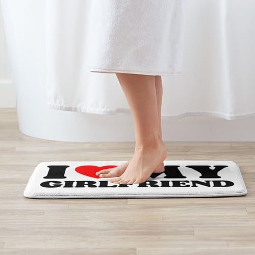 I Love My Girlfriend Ultra Soft Area Rug for Living Room Indoor Decoration Non Slip Carpet Bedroom Mat Nursery Office Home Decor