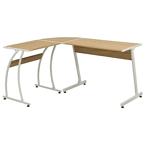 Corner Desk L-Shaped Oak,Sturdy LShaped Corner Desk with Ample Space for Work or Study Home Office Desks