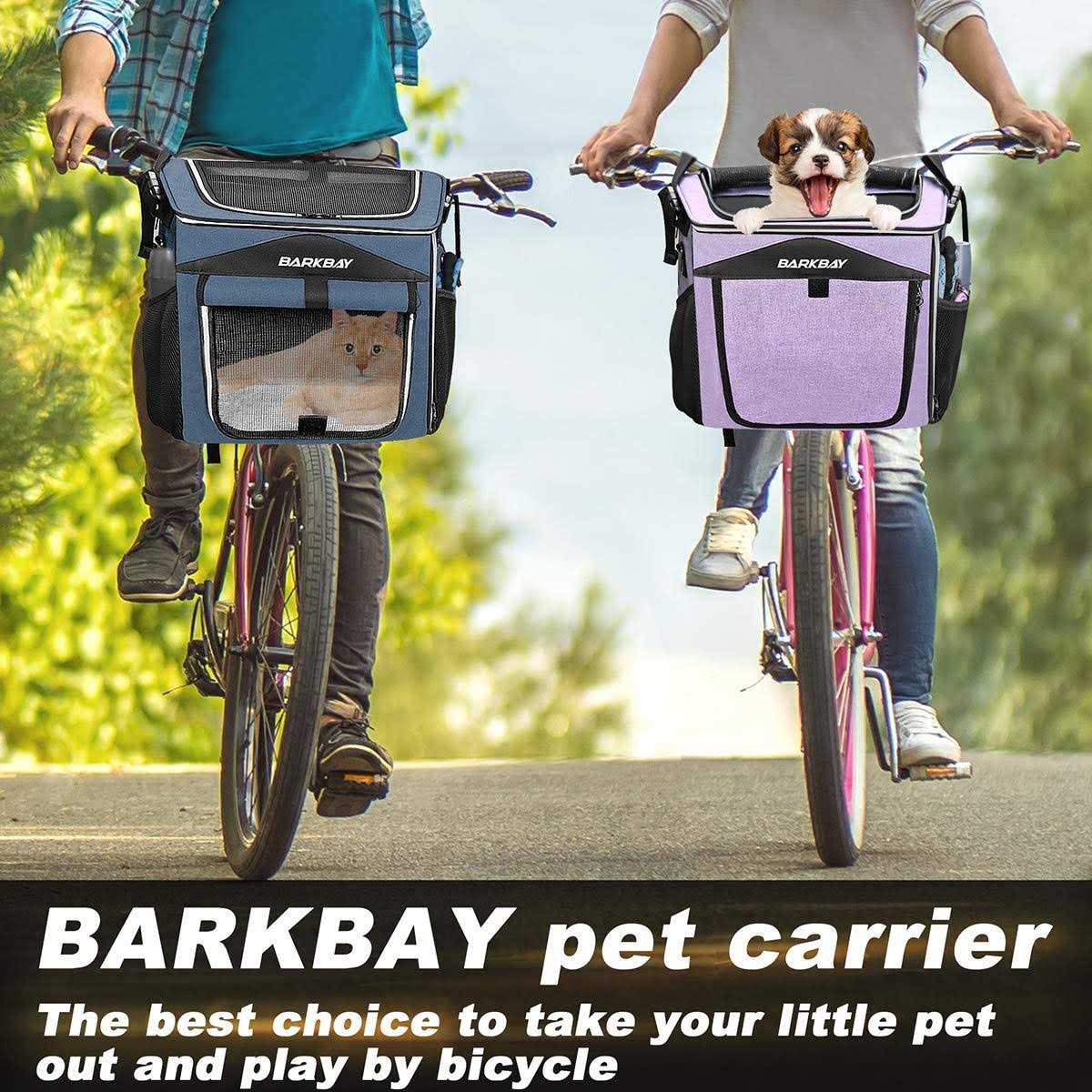 BARKBAY Dog Bike Basket Carrier Expandable Foldable Soft-Sided Dog Carrier - Pet Supplies online store