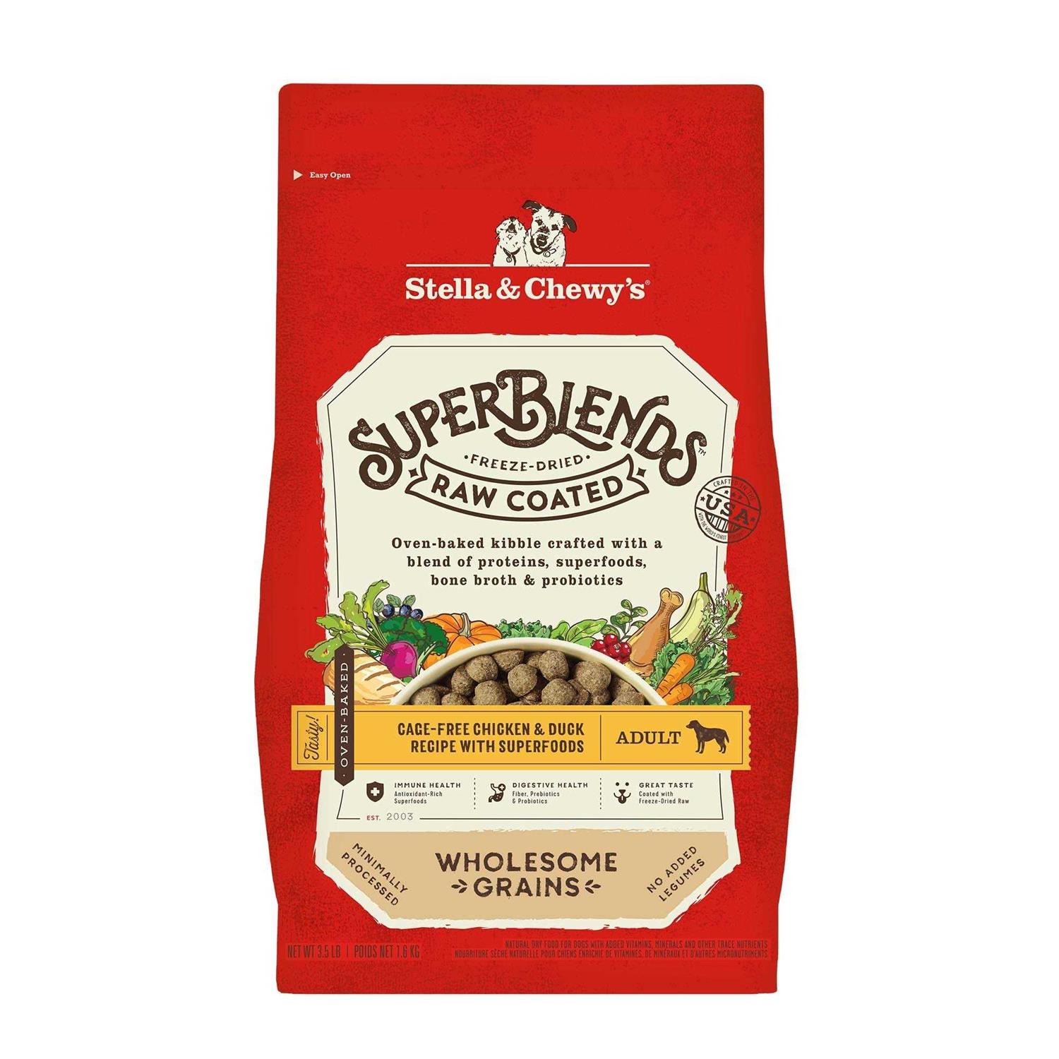 Stella & Chewy's SuperBlends Raw Wholesome Grains Cage Free Chicken & Duck Recipe with Superfoods - Pet Supplies online store