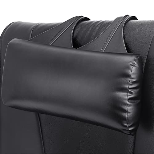 2 Pcs Leather Recliner Neck Pillow Leather Recliner Head Pillow Recliner Headrest Cushion Pillow for Body Relax Leather Recliner Head Pillow (Black)