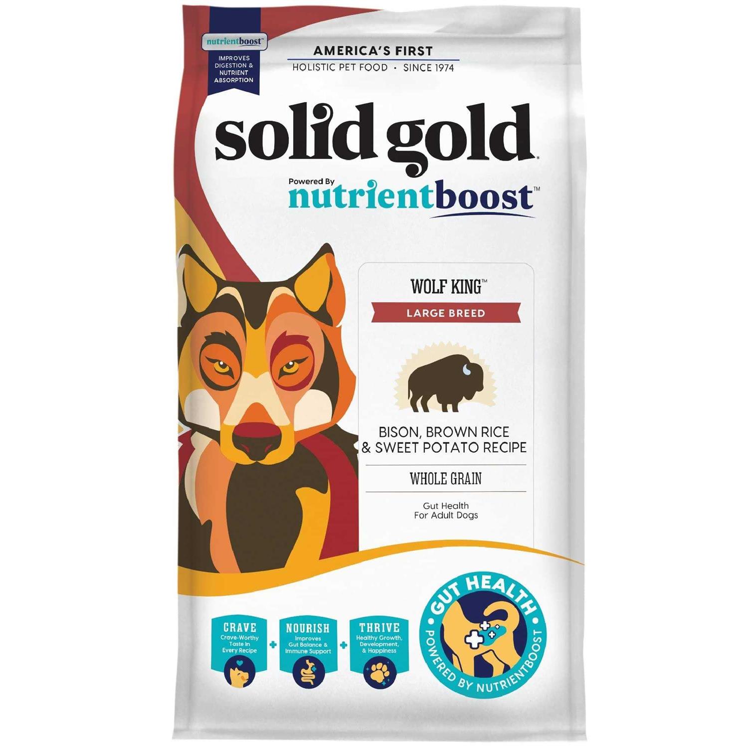 Solid Gold Nutrientboost Wolf King Bison Dry Dog Food - Pet Supplies online store