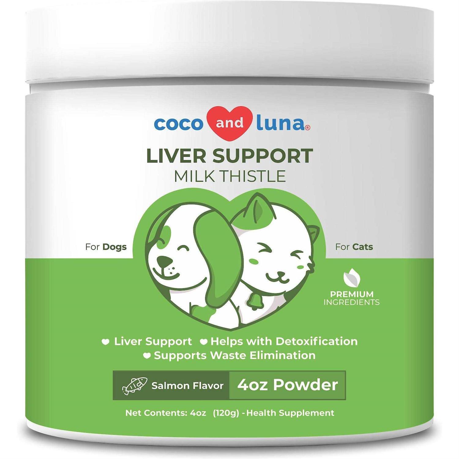 Coco and Luna Milk Thistle for Cats 4oz Powder Natural Liver Support for Cats - Pet Supplies online store