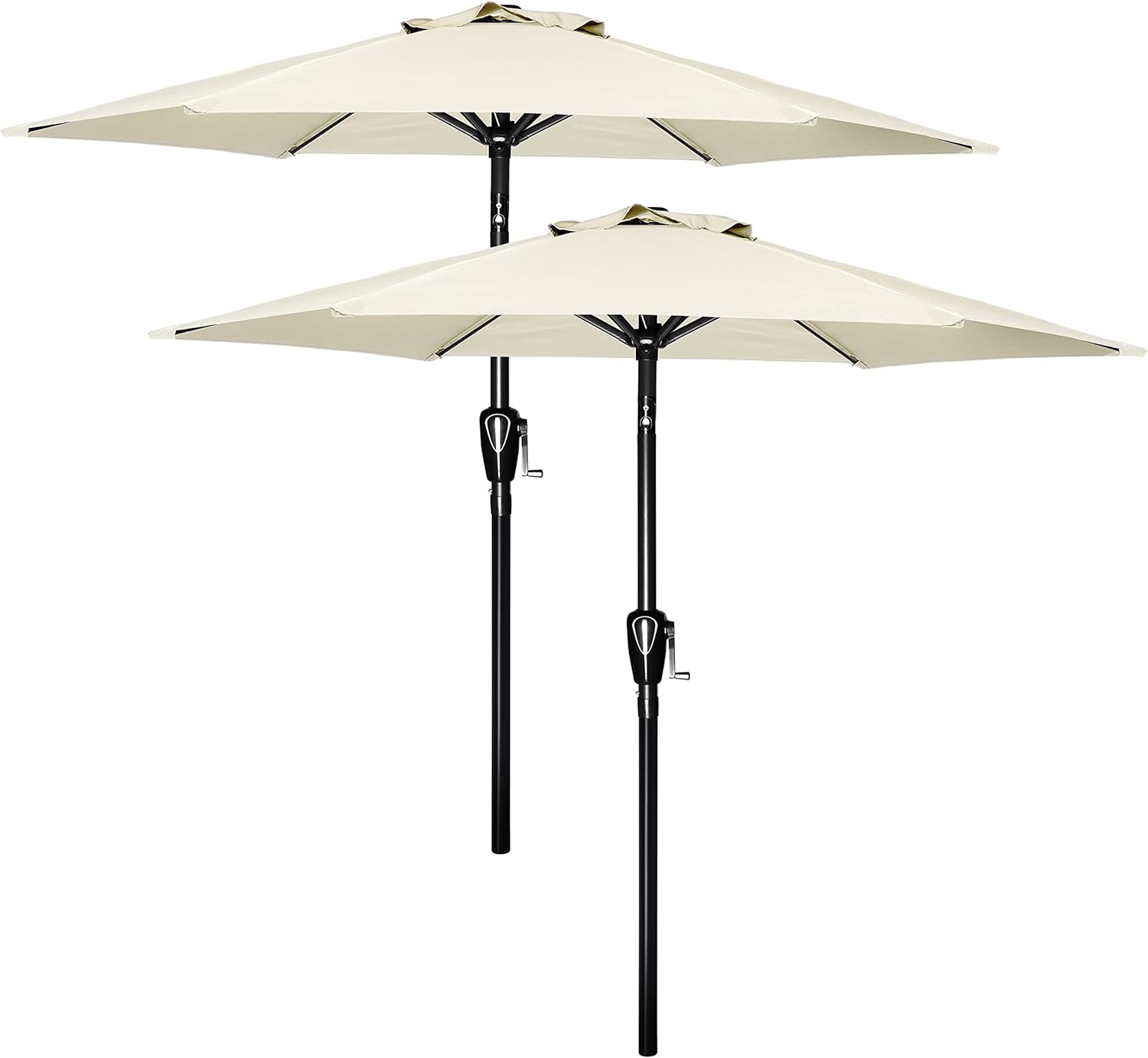 Simple Deluxe 9' Patio Umbrella Outdoor Table Market Yard Umbrella with Push Button Tilt/Crank
