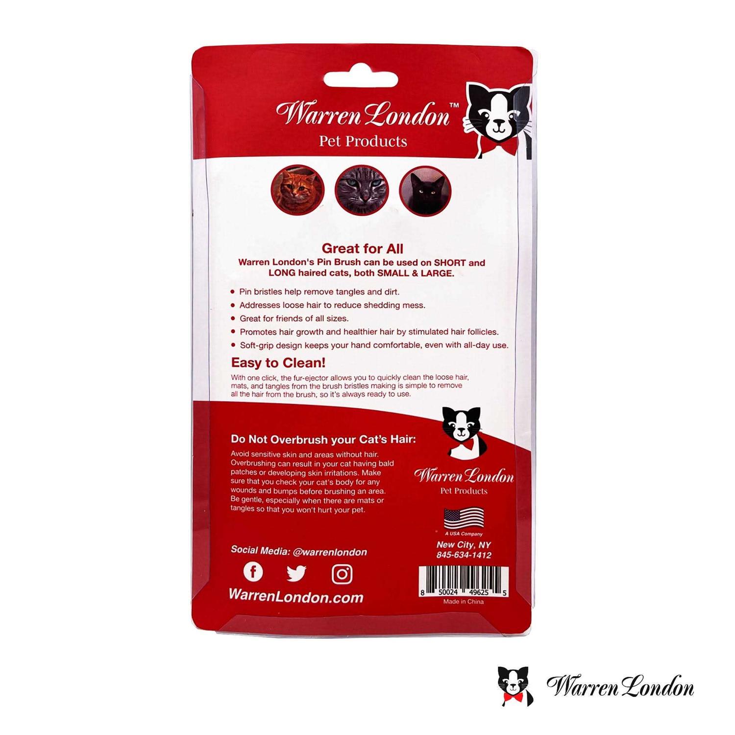 Warren London Cat De-Tangling Pin Brush for Grooming & Shedding - Pet Supplies online store